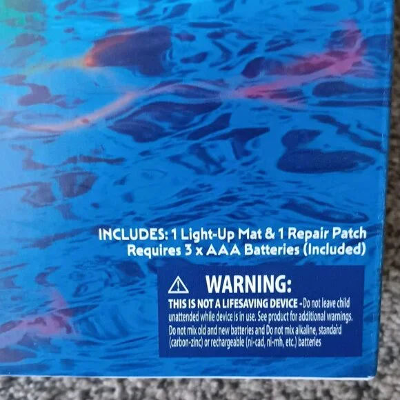 Bluescape LED Pool Raft – Inflatable Color-Changing LED Light-Up Pool Float - Picture 2 of 3